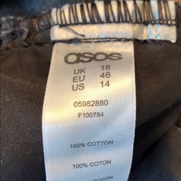 ASOS Black Denim Skirt - Size US 14 NWT - Picture 6 of 6